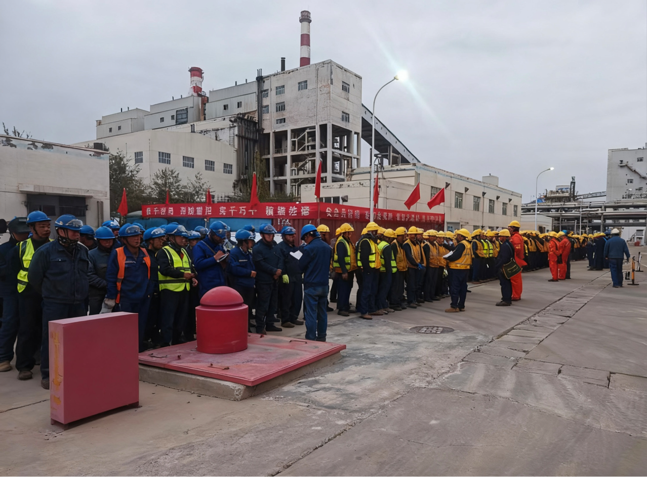 最大晨会！弘旭公司和宁大修项目部组织安全晨会(图2)